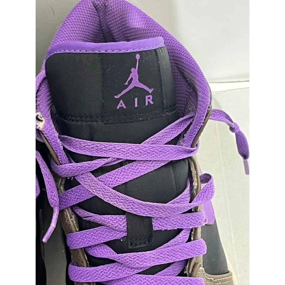 Air Jordan 1 Mid Palomino Wild Berry Brown Black Purple DQ8426-215 Mens Shoes